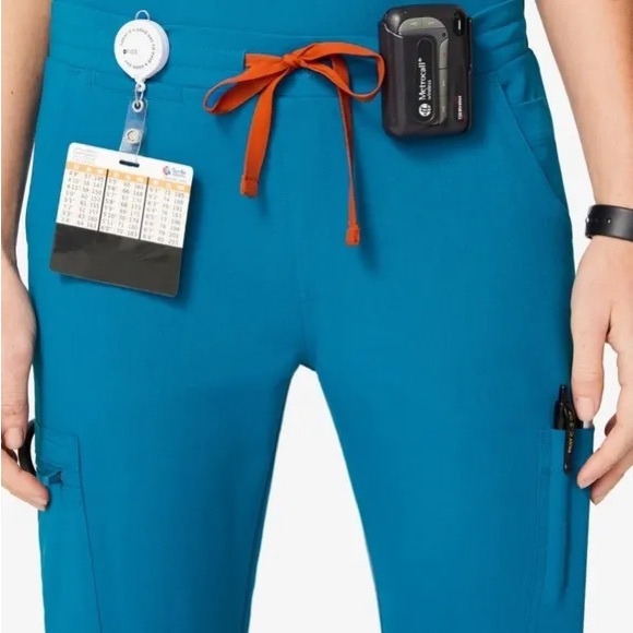 Figs Pants - FIGS Women' Yola Skinny Scrub Pants Alps Blue slim fit FIONx fabric 11 pockets S